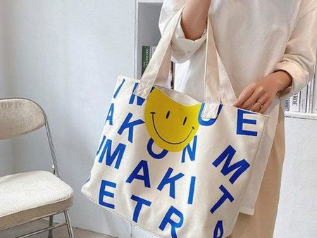 ROJI Edge Smile Canvas Eco Bag on Sale