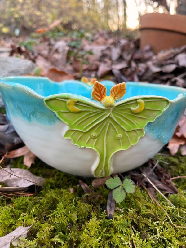 Luna moth bowl SPRT 4 8”D feature Online