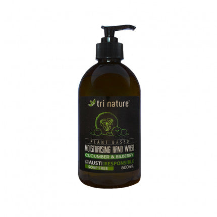 Tri Nature Moisturising Hand Wash Cucumber & Bilberry 500ml For Sale