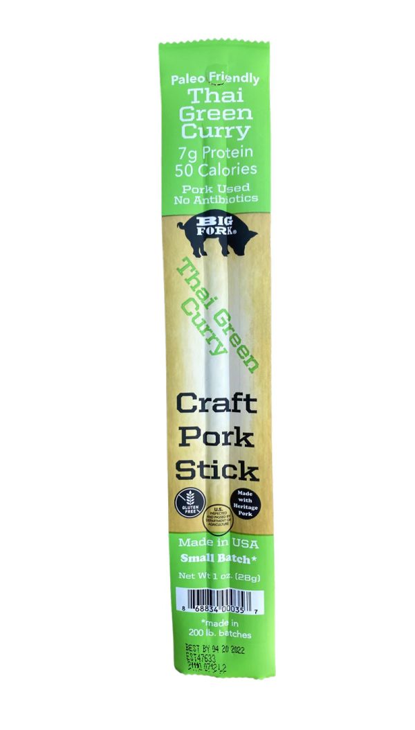 Craft Pork Snack Stick - Thai Green Curry For Sale