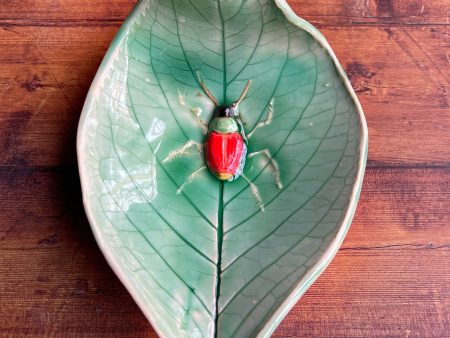 Scarab Leaf  plate 7” L CLeaf  7 feature Discount