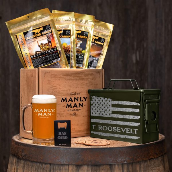 Booze Infused Jerky Ammo Can Gift Basket Online Sale