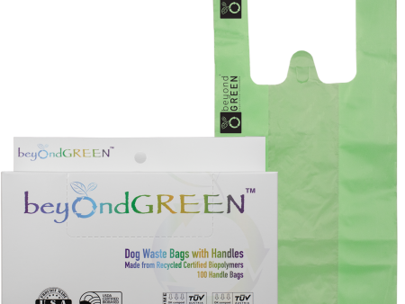 Plant-Based Dog Poop Bags with Handles - 100 Bags - Online Sale