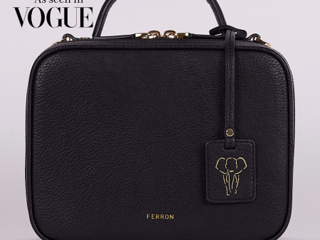 FERRON Signature Crossbody Vegan Bag - Black Online now