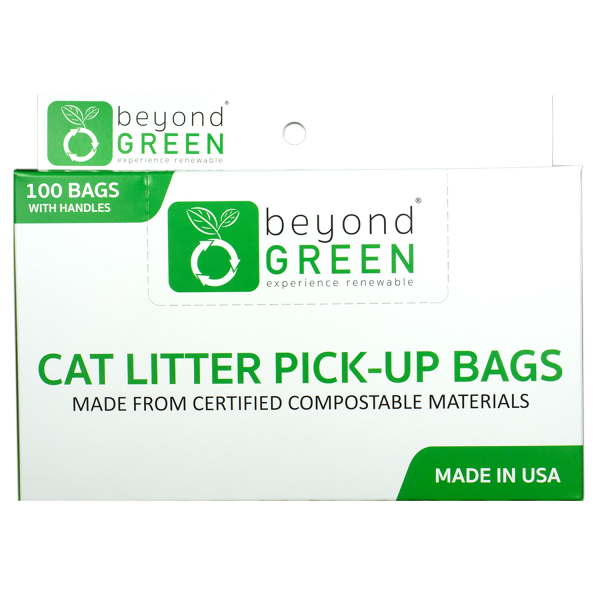 Plant-Based Cat Litter Pick-Up Bags with Handles - 100 bags For Cheap