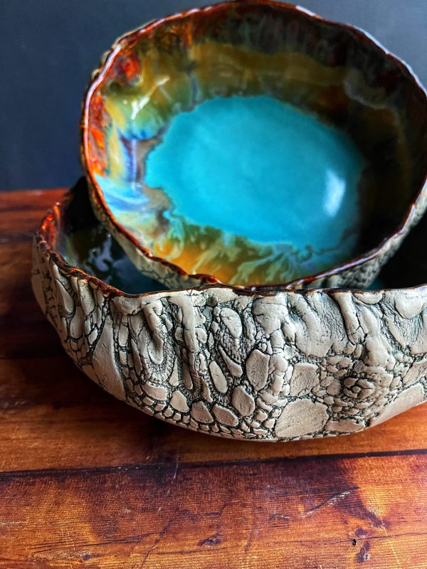 Organic nesting bowl set UMe 8 Rustic    2 bowls feature Online Hot Sale