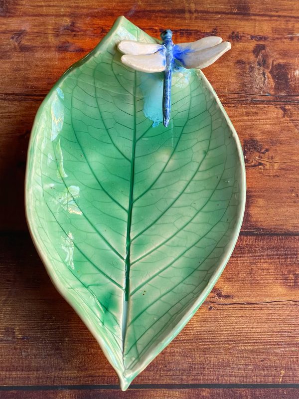 Dragonfly Leaf  plate 7 1 2” CLeaf 2 Online Hot Sale