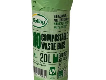 BioBag Compostable Bin Liners 20LT (20pk) Supply