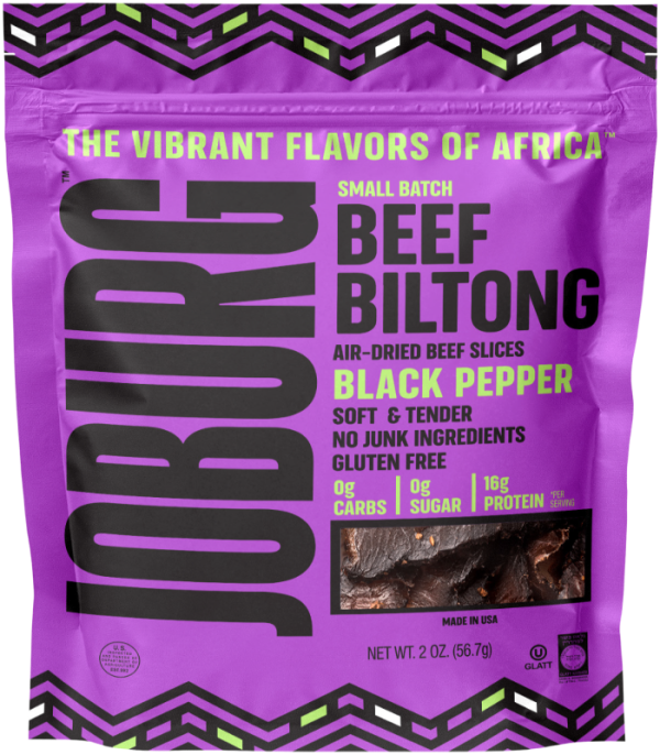 Black Pepper Beef Biltong Steak Slices on Sale