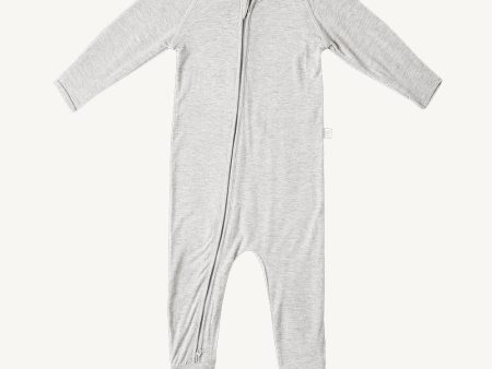 Boody Baby Long Sleeve Onesie (3-6mths) Light Grey Marl Supply