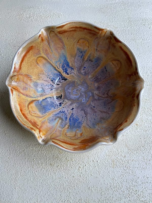 Serving bowl- FB3 golden mandala 4 cup Online