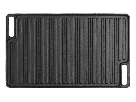 L Chaim Meats 45cm Rectangular Cast Iron Portable Fry BBQ Grill Plate Cooking Pan Online now