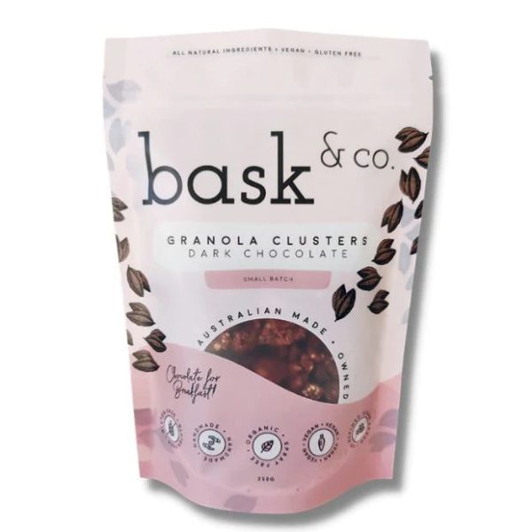 Bask & Co (GF) Granola Clusters - Dark Chocolate 250g Supply