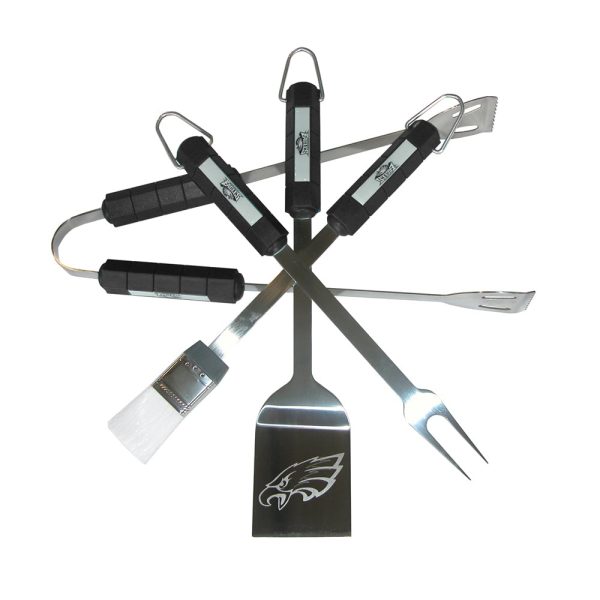 L Chaim Meats Philadelphia Eagles 4 Piece Bbq Set Sale