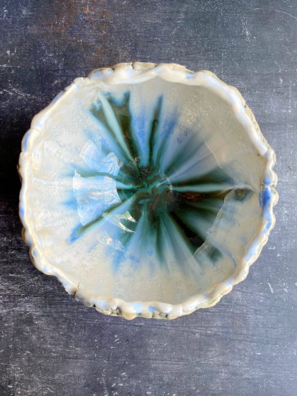 Organic Rustic bowl UR5 in Crystalline Mirror 1 1 2 cup Online now