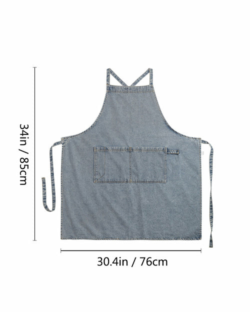 L Chaim Washed Denim Apron Supply