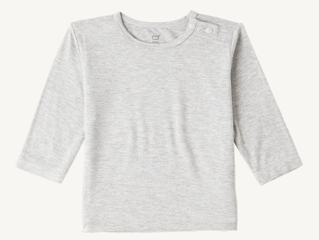 Boody Baby Long Sleeve Top (3-6mths) Light Grey Marl Online