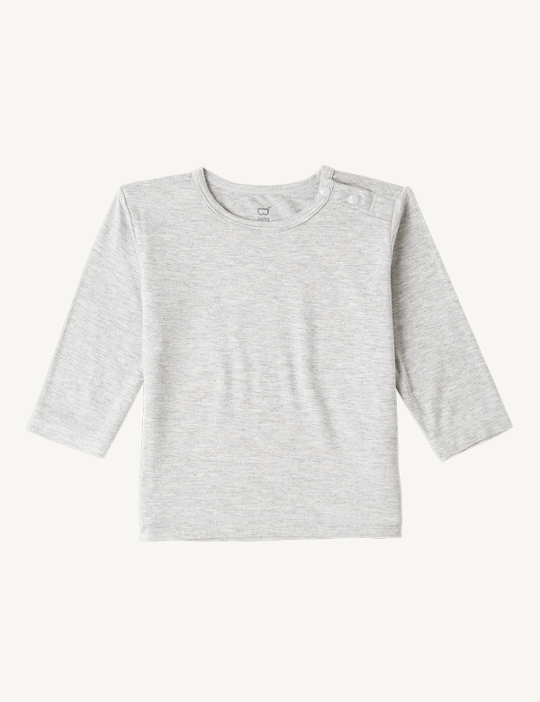 Boody Baby Long Sleeve Top (3-6mths) Light Grey Marl Online