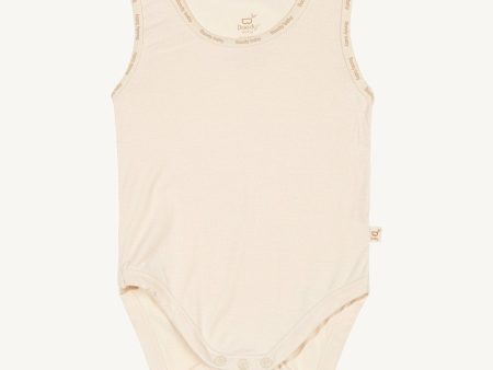 Boody Baby Sleeveless Bodysuit (0-3mths) Chalk Online Sale