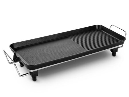 L Chaim Meats 68cm Electric BBQ Grill Teppanyaki Tough Non-stick Surface Hot Plate Discount