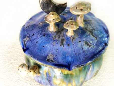 Mushrooms under the Moon Jar For Sale