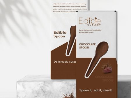 Edible Cutlery Spoon - Chocolate (10pk) Online Sale