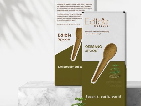 Edible Cutlery Spoon - Oregano (10pk) Discount