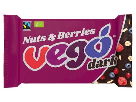 Vego Nuts & Berries dark Chocolate Bar 85g Fashion