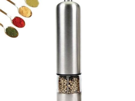 L Chaim Meats Electric Salt or Pepper Grinder Stainless Steel Shakers Mill Battery Hot on Sale